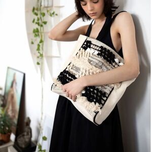 NWT Twig & Arrow embellished shell Canvas‎ tote